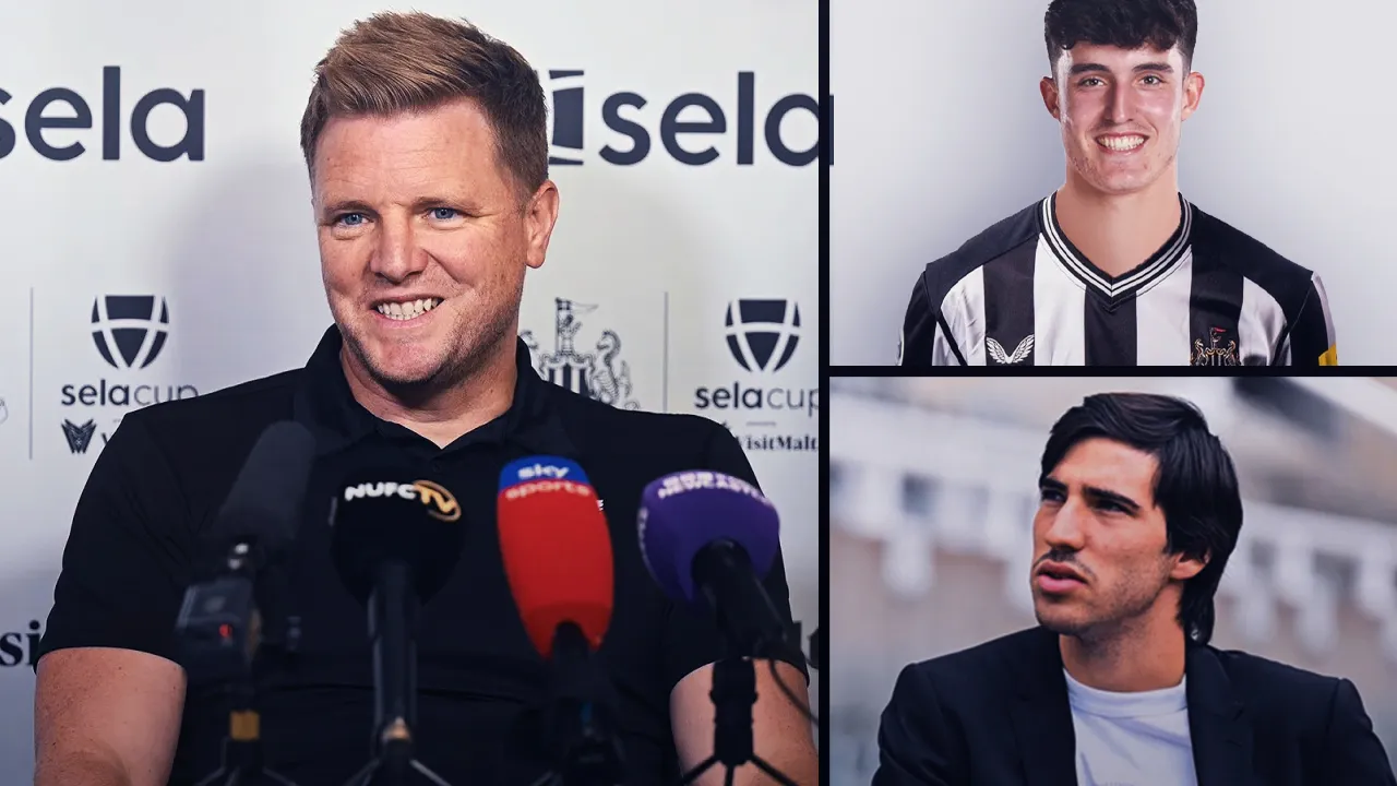 Eddie Howe's pre-Sela Cup press conference: Livramento signing, Barnes and Tonali settling in, missing Saint-Maximin, Bruno's future, and more