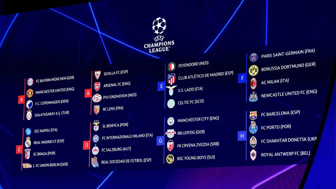 NUFC drawn against PSG, Dortmund, and Milan in the Champions League